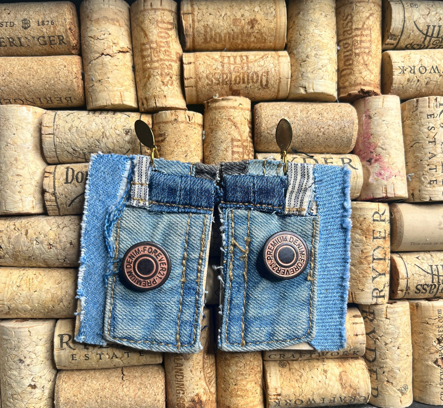 Denim button